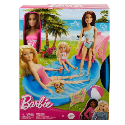 Barbie doll and pool - and,