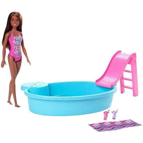 Barbie pool slide - pool,