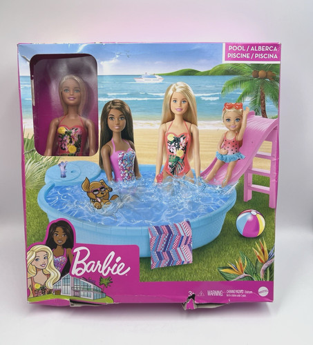 Barbie pool slide and - barbie,