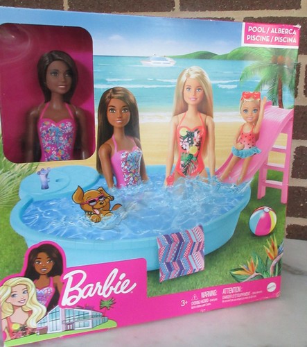 Brunette barbie pool playset - brunette,
