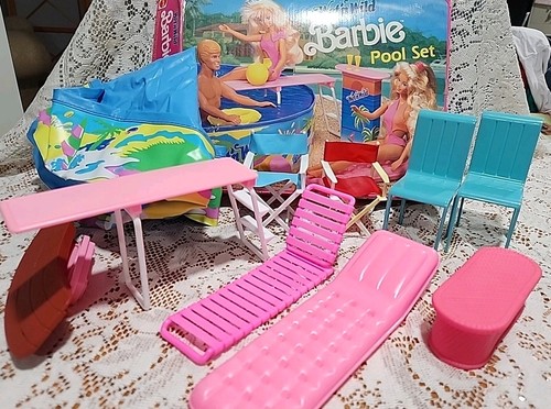 Barbie pool set vintage 1995 - barbie,