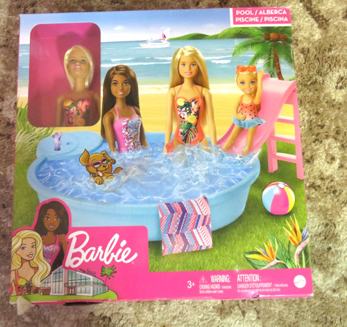 Mattel barbie doll pool - pool, set