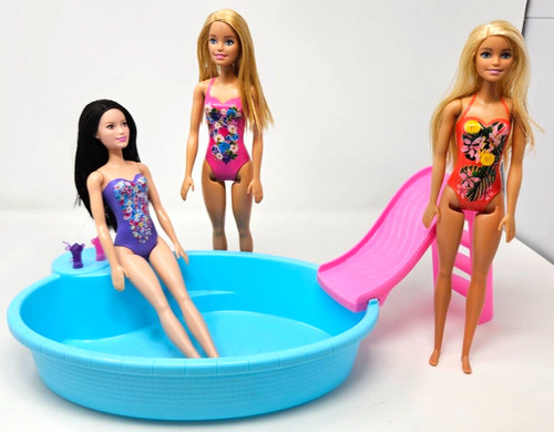 Barbie mattel pool with - pool,