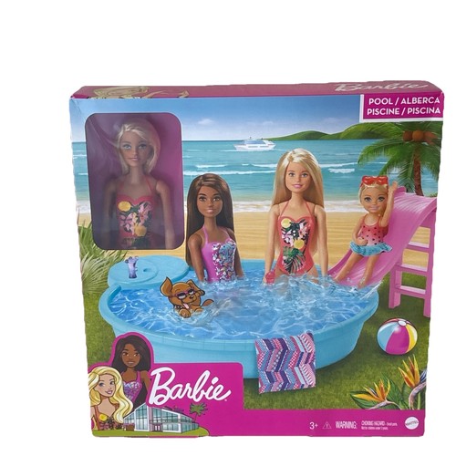 Barbie pool slide and - barbie,